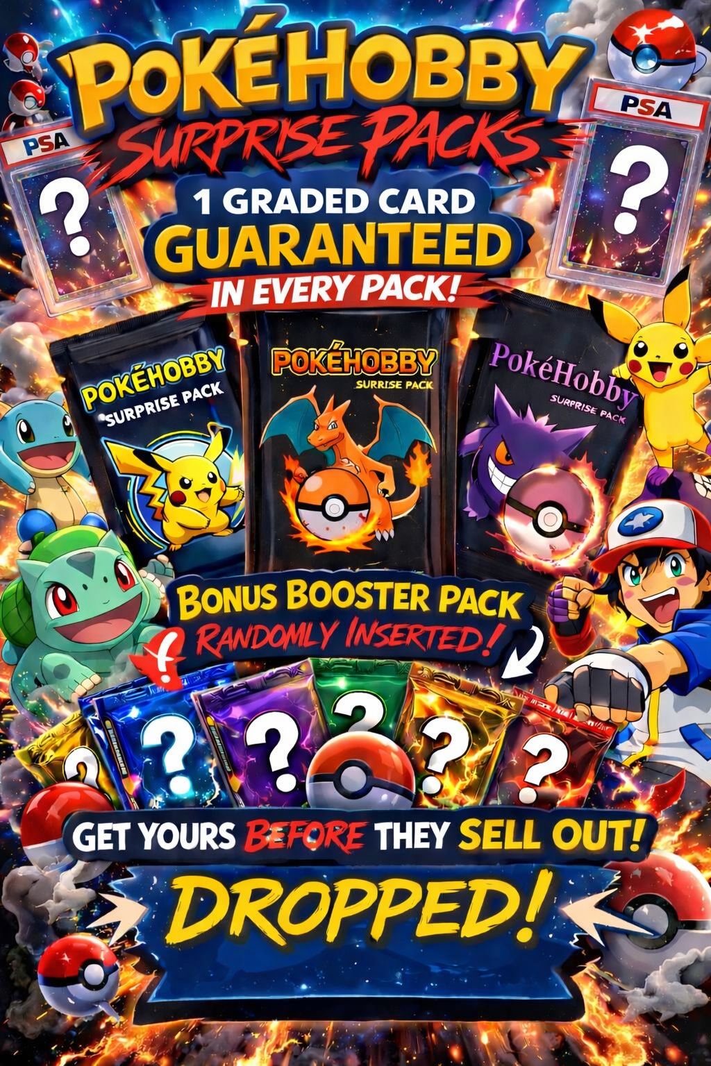 Pokehobby surprise packs series 2 1 graded card guaranteed