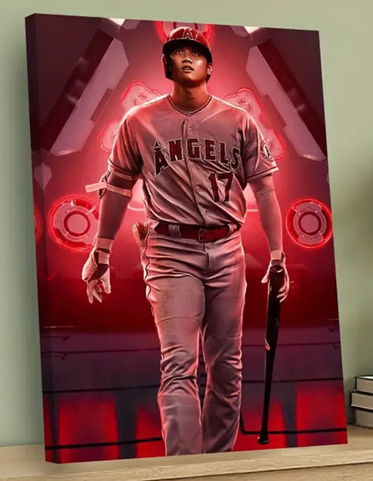 Shohei Ohtani canvas, print . Perfect Gift for Players & Fans Canvas Wall Art Poster