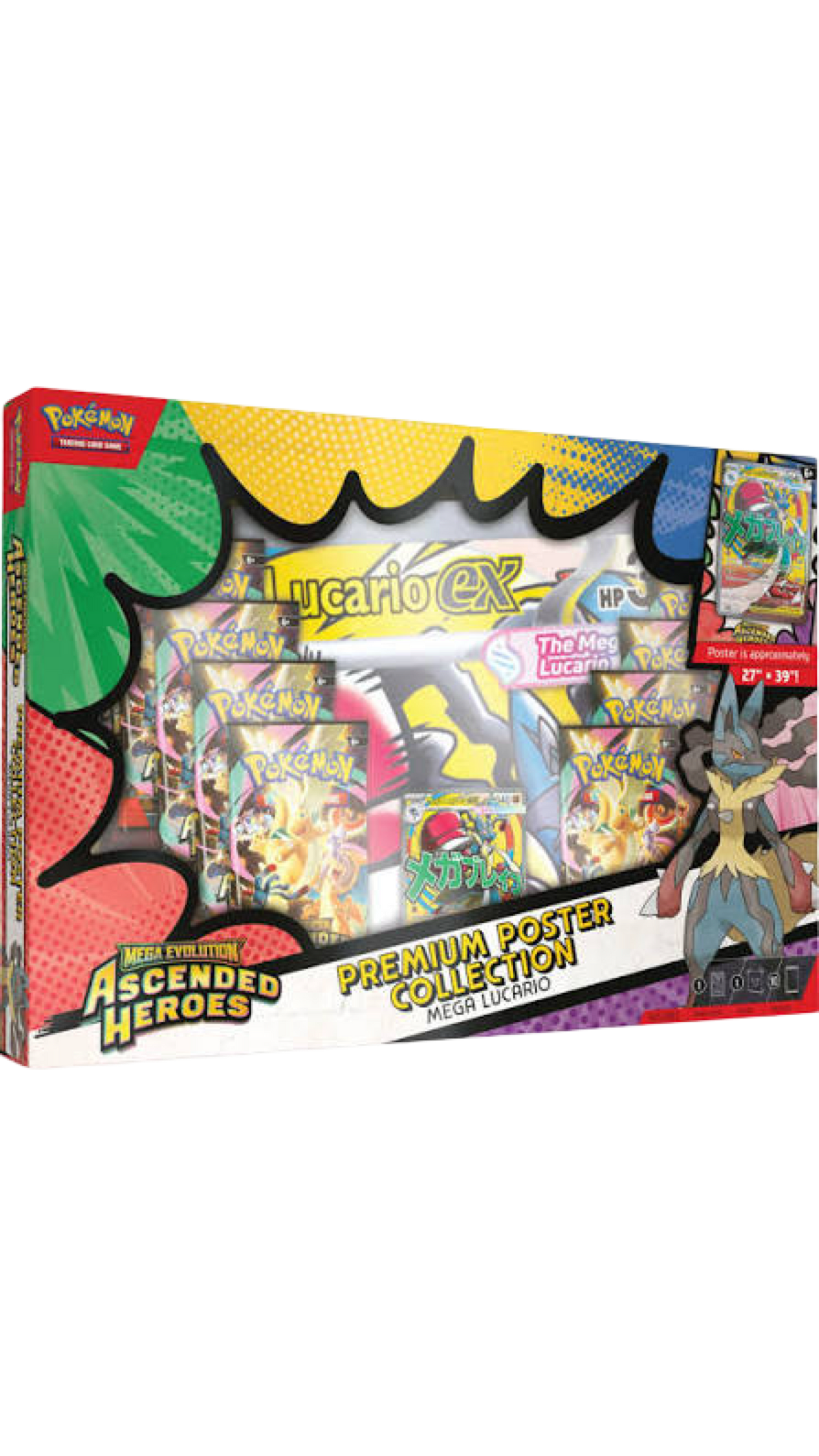 POKEMON - MEGA EVOLUTION - ASCENDED HEROES - POSTER COLLECTION - MEGA LUCARIO EX (PRE-ORDER)