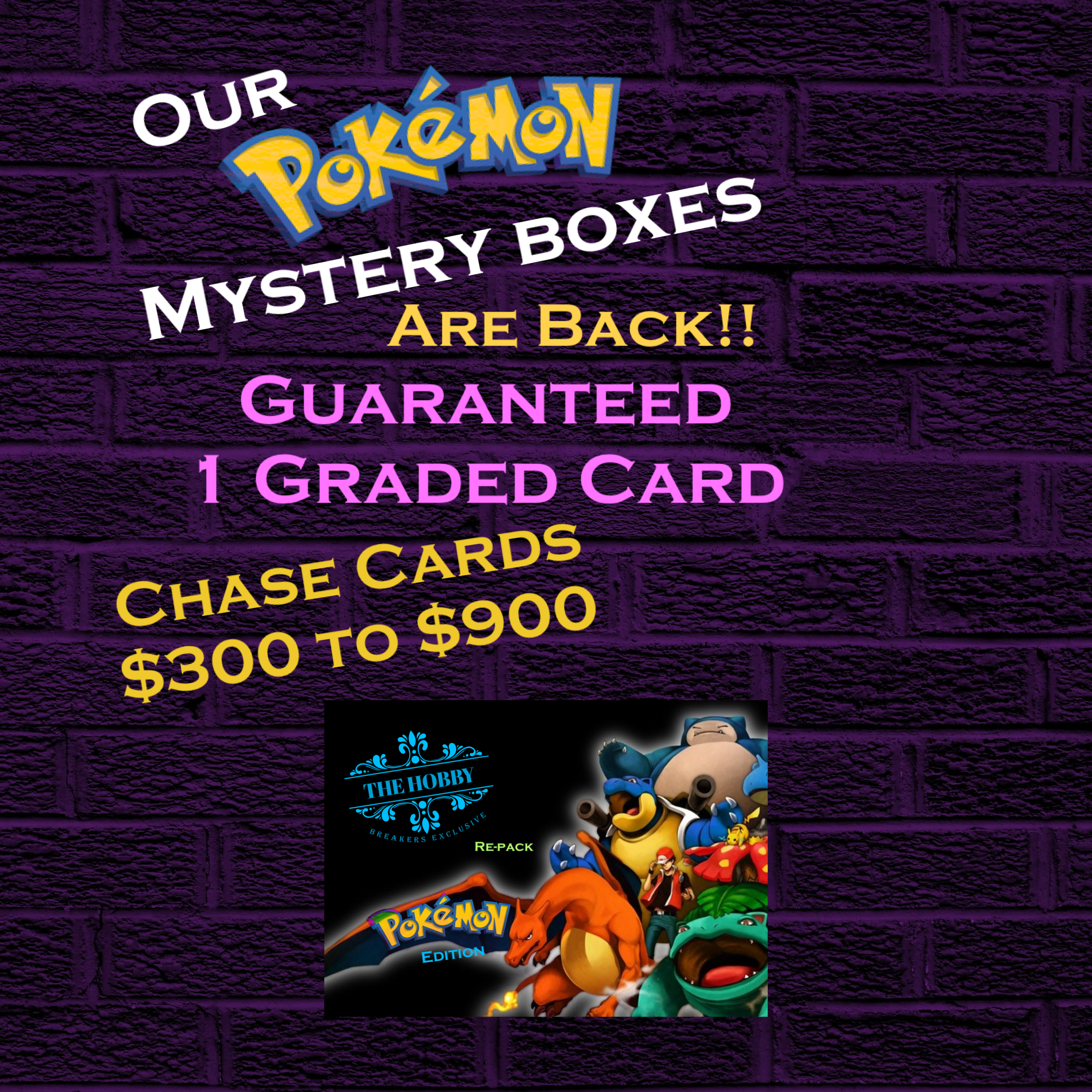 1 graded card mystery box pokemon Pokémon Mystery Box 1 Graded Card Guaranteed – TheHobbyExclusive