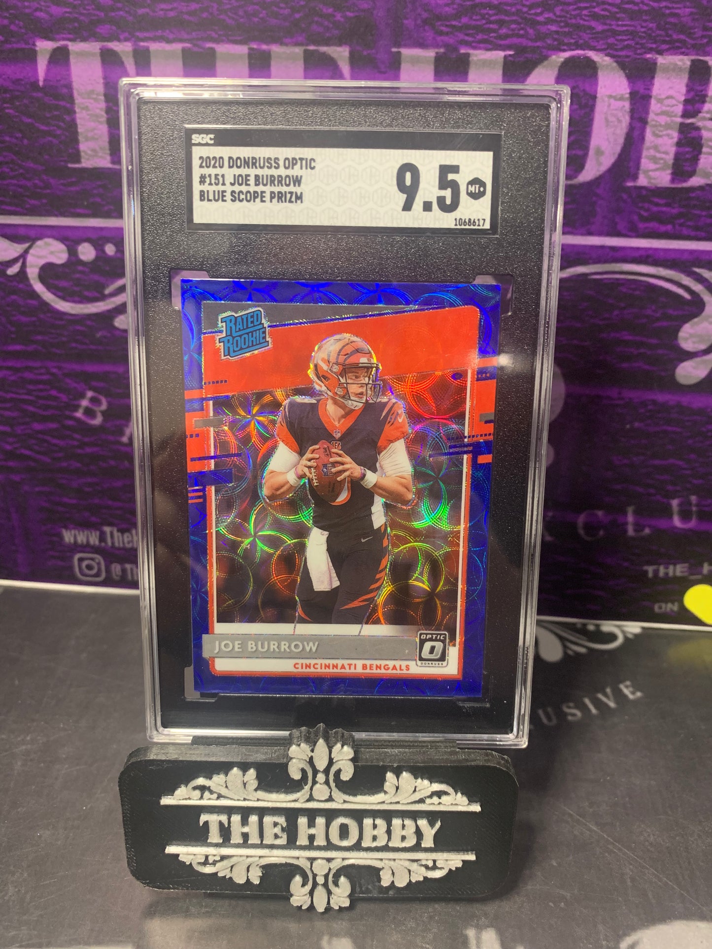 NFL JOE BURROW RATED ROOKIE BLUE SCOP PRIZM