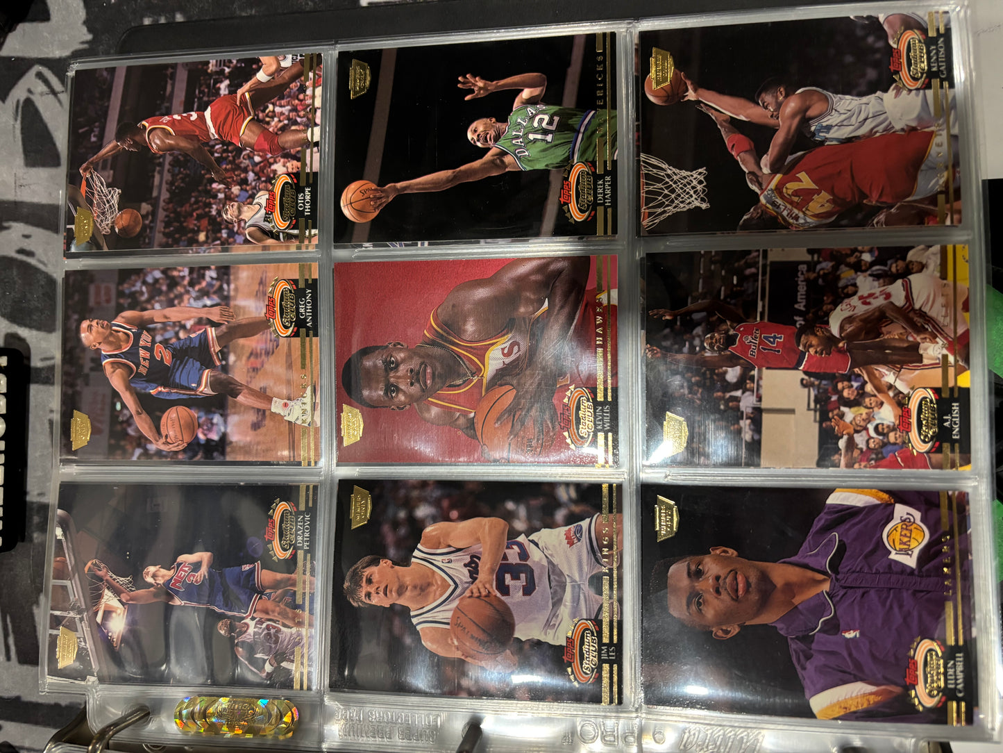 Items included
92/93 members only tops stadium club complete set with beam team graded by SGC

1987 NBA fleer sticker set grated PSA 8

1988 NBA fleer binder set with three Jordans included