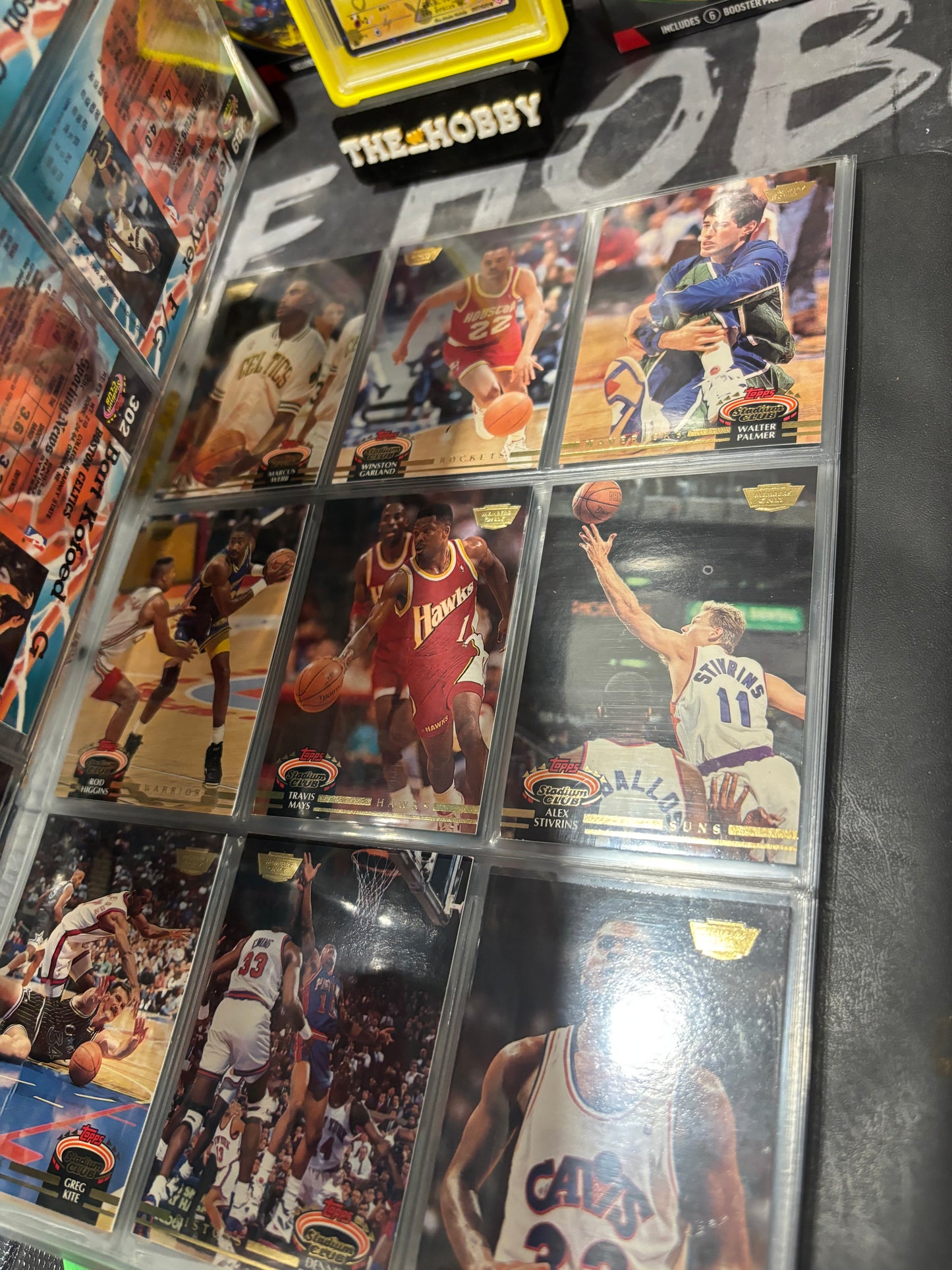 Items included
92/93 members only tops stadium club complete set with beam team graded by SGC

1987 NBA fleer sticker set grated PSA 8

1988 NBA fleer binder set with three Jordans included