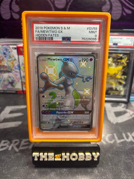 Mewtwo GX hidden fates(with Slab guard) PSA 9
