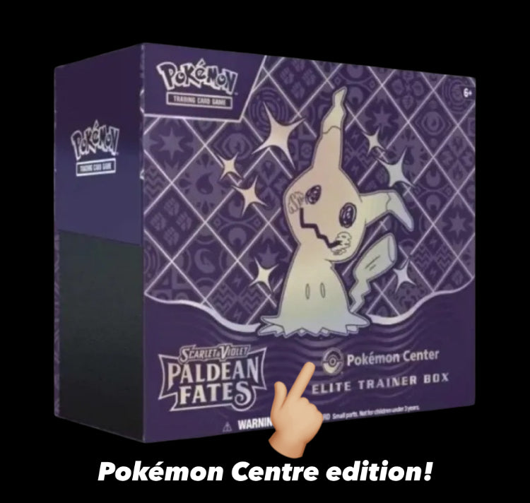 Pokémon Center Edition 

POKEMON Scarlet & Violet-Paldean Fates  Elite Trainer Box