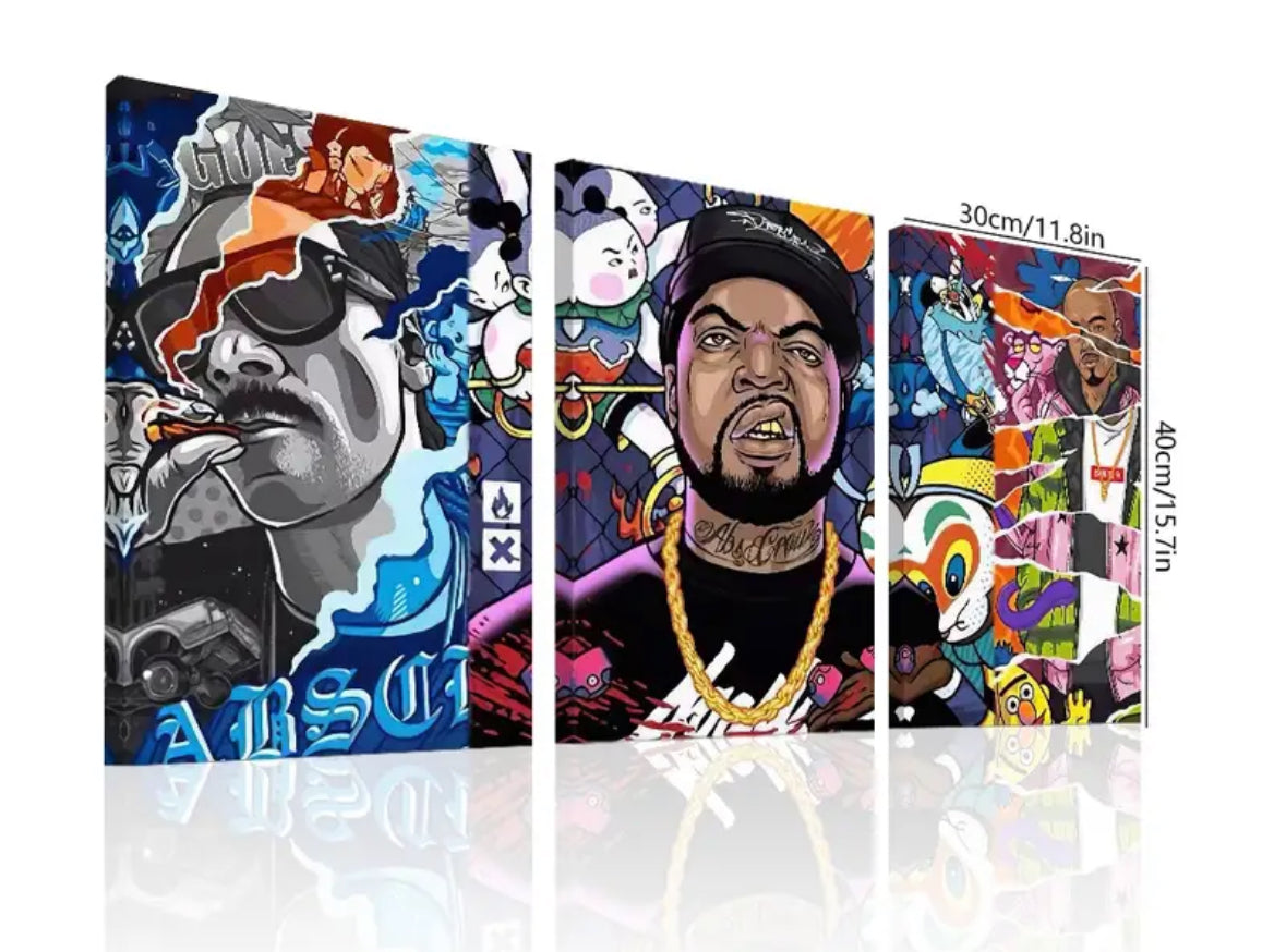 Three-piece canvas print