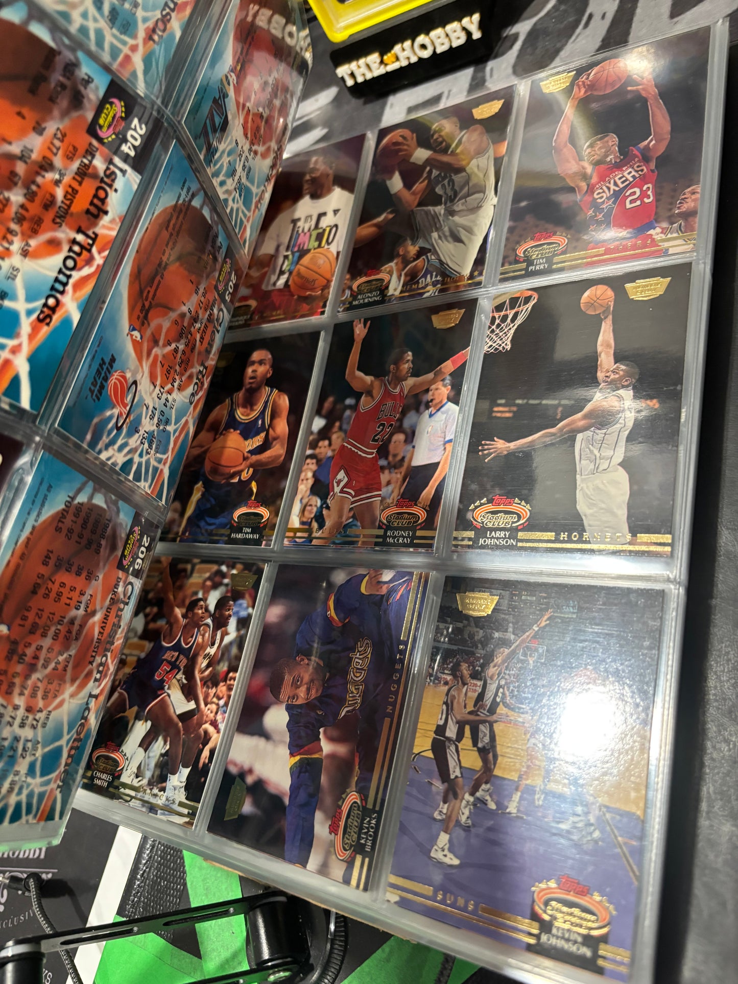 Items included
92/93 members only tops stadium club complete set with beam team graded by SGC

1987 NBA fleer sticker set grated PSA 8

1988 NBA fleer binder set with three Jordans included