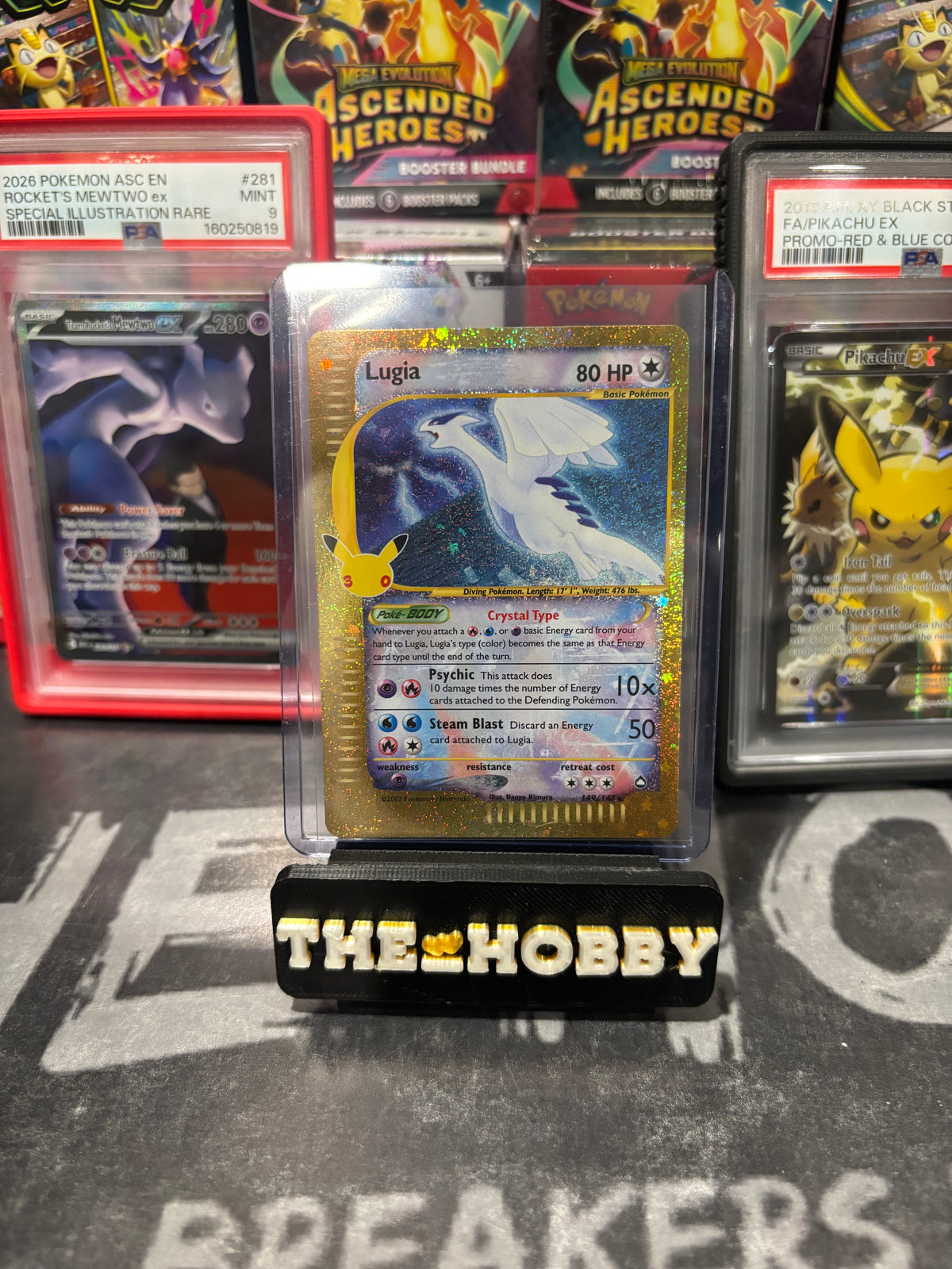 Pokemon TCG: Crystal Lugia 30th Anniversary Card (149/147) Holo Rare  Gold TCG
