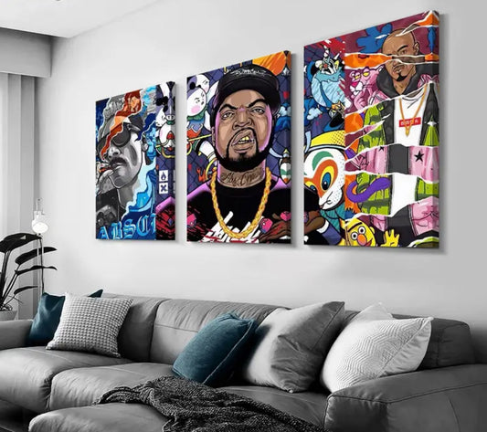 Three-piece canvas print