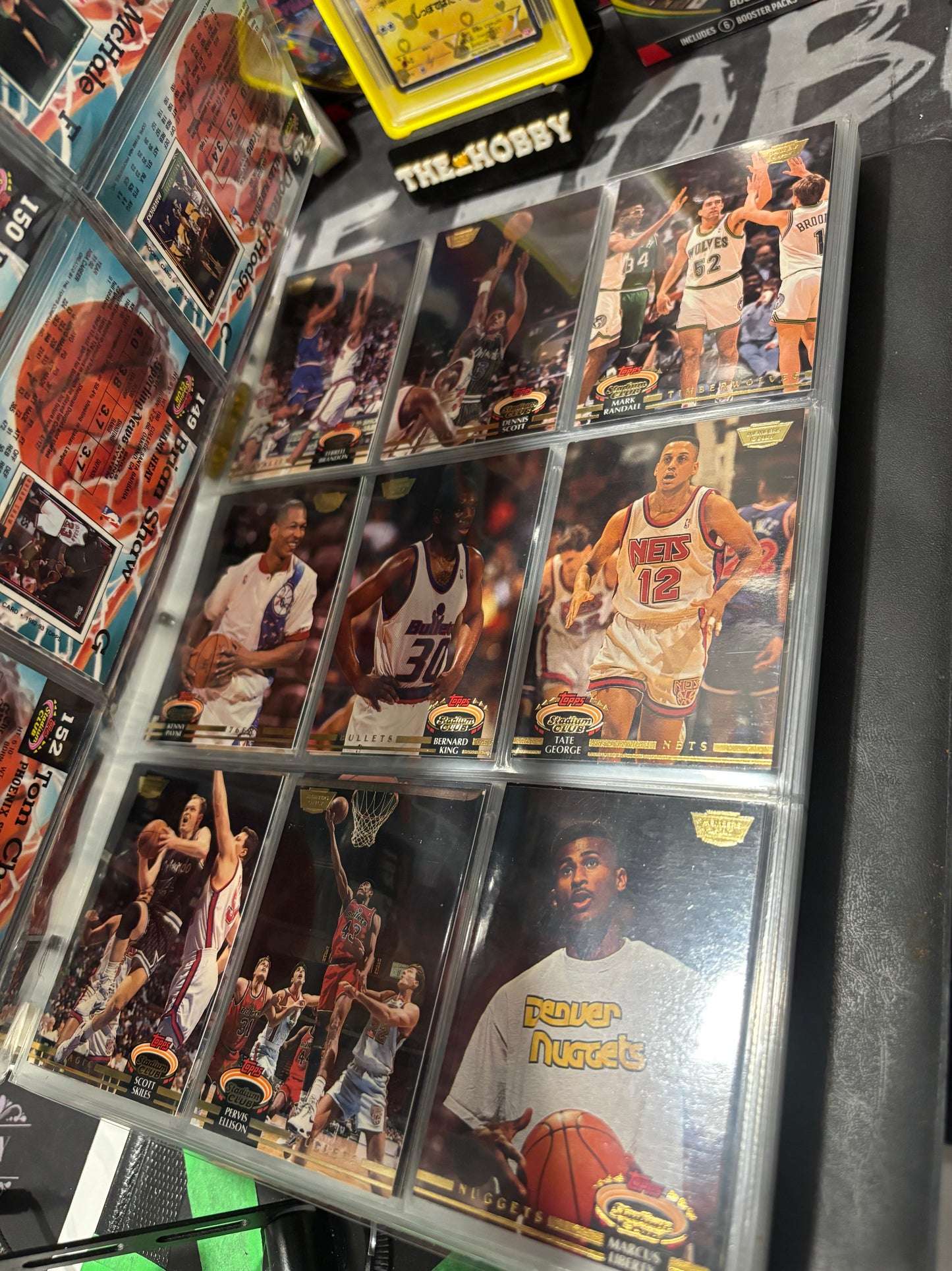 Items included
92/93 members only tops stadium club complete set with beam team graded by SGC

1987 NBA fleer sticker set grated PSA 8

1988 NBA fleer binder set with three Jordans included