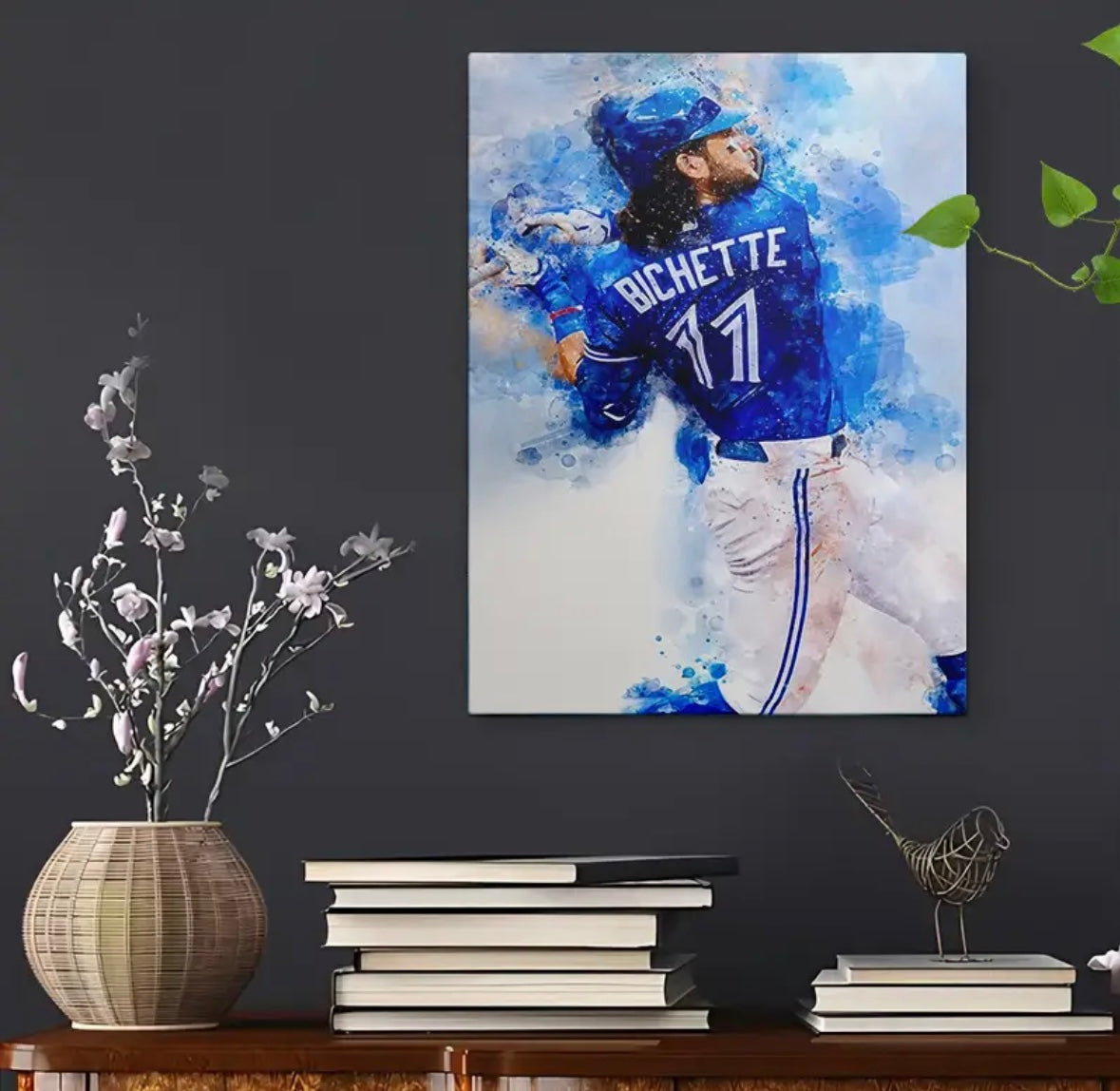 Bo Bichette canvas print Action Pose, Perfect Gift baseball fans