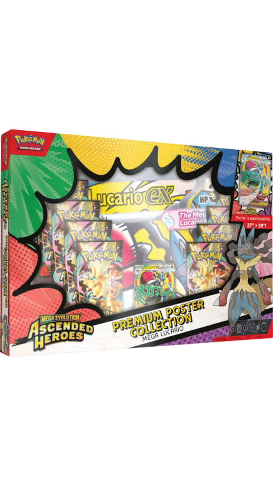 POKEMON - MEGA EVOLUTION - ASCENDED HEROES - POSTER COLLECTION - MEGA LUCARIO EX (PRE-ORDER)
