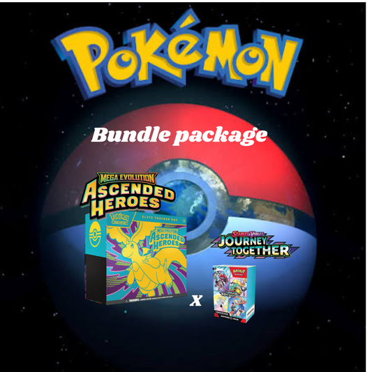 Ascended heroes ETB and journey together booster bundle, package