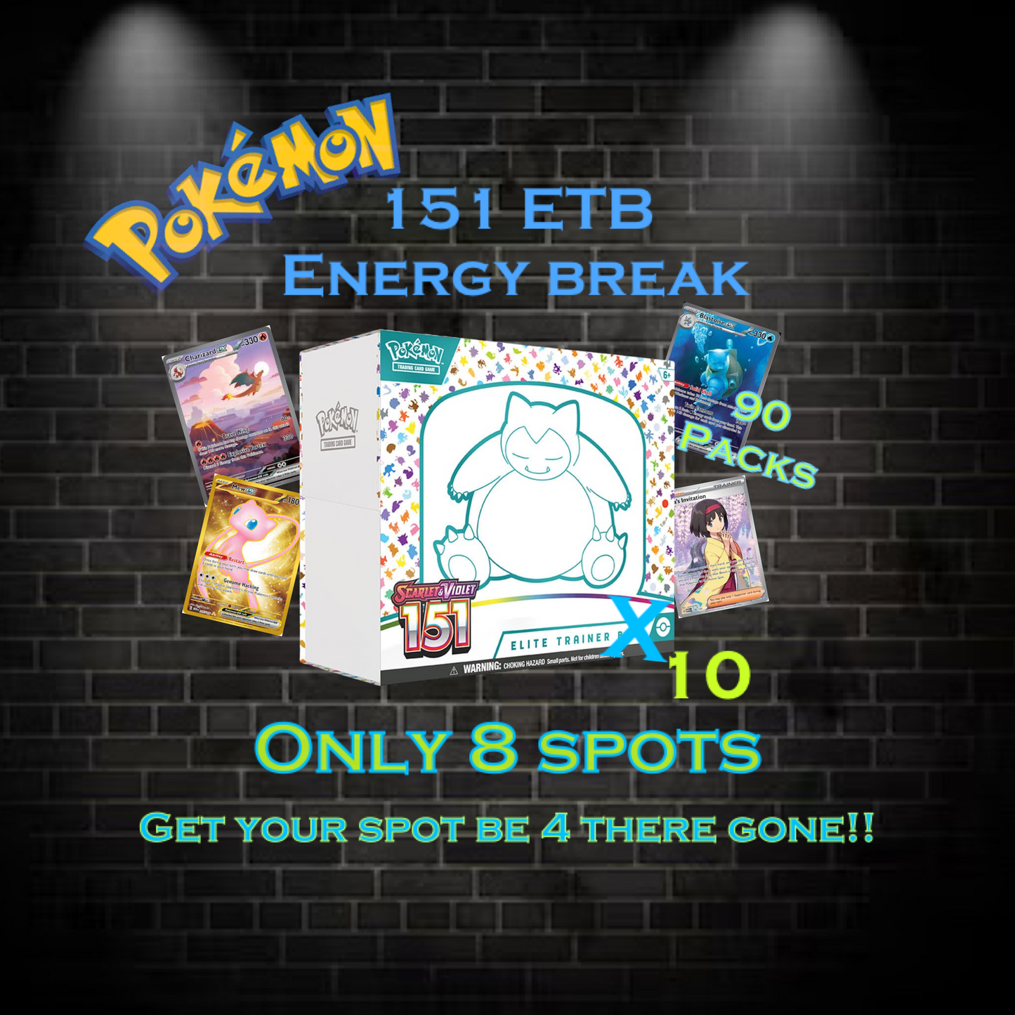 Pokemon 151 ETB (10Box Energy Break)90 packs