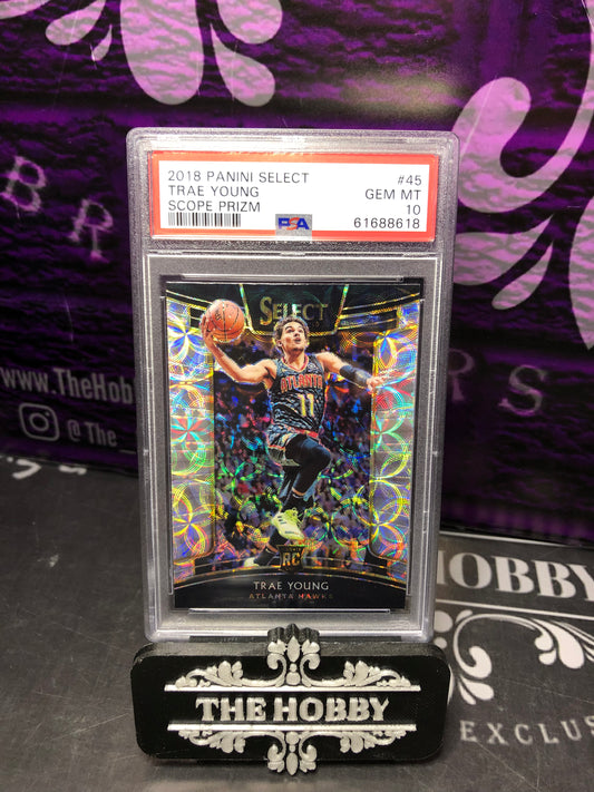 NBA - Trae Young Rc Scope Prizm PSA 10