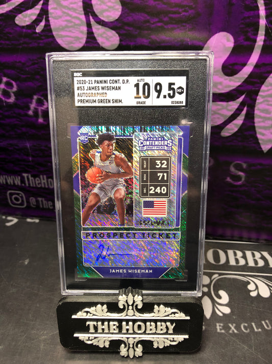 NBA - James Wiseman Premium Green Shimmer SSP Auto