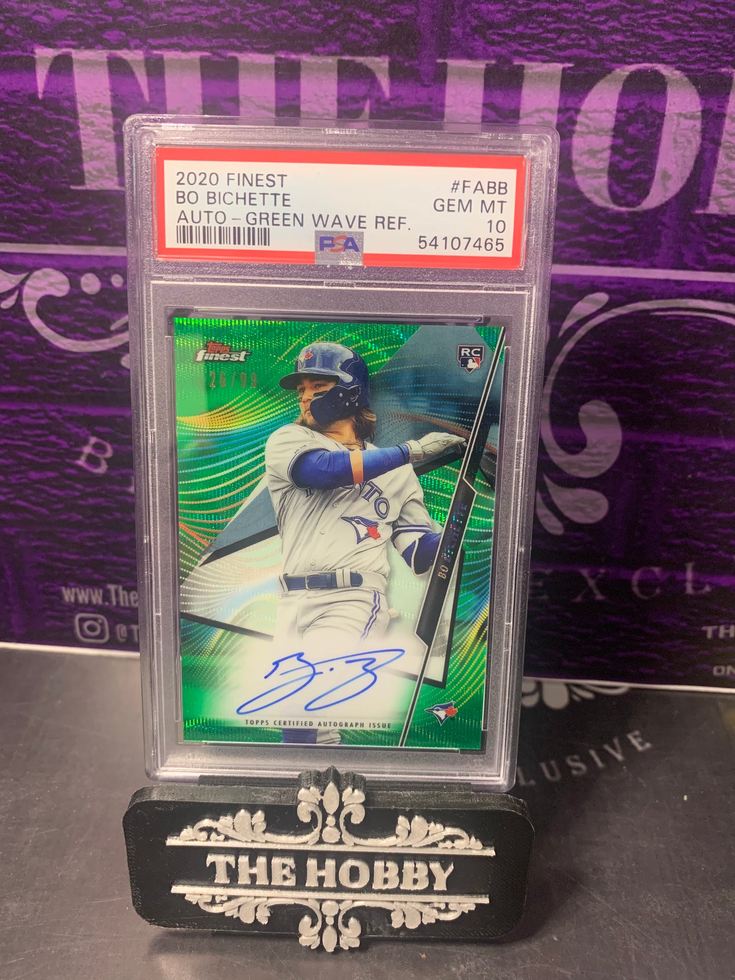 MLB - Bo Bichette Green  Wave Ref 26/99 Rookie Auto