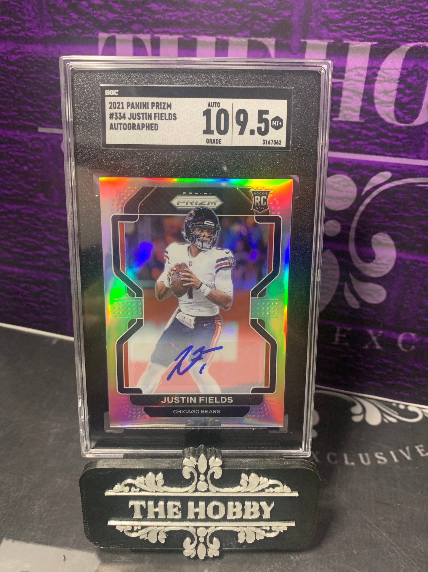 NFL JUSTIN FIELDS SIVER PRIZM RC AUTO