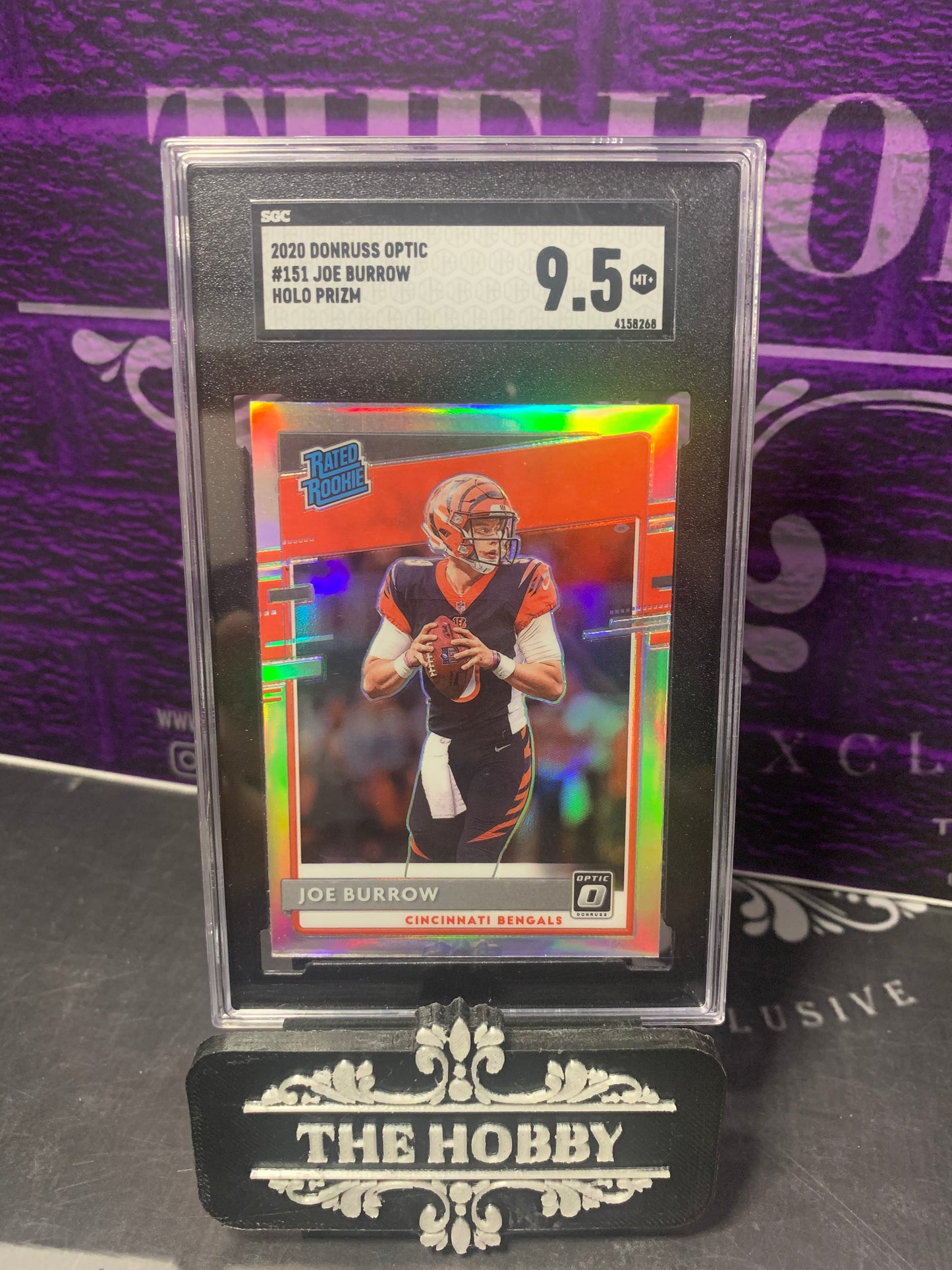 NFL JOE BURROW RATED ROOKIE HOLO PRIZM